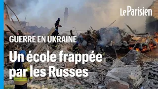 Guerre en Ukraine : une école « complètement détruite » par une frappe russe, 60 disparus