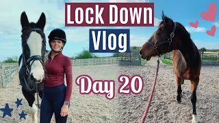 Tack Up & Ride With Me + Grooming Charlie  | Go Pro | Daily Barn Vlog | Lock Down Day 20