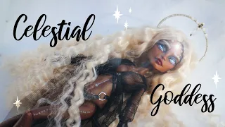 CELESTIAL MOON GODDESS doll repaint 🌙 Custom Monster High Doll