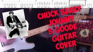 How To Play On Guitar | Chuck Berry | Johnny B Goode | Guitar Cover with Tabs | 1958 |
