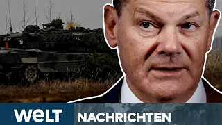 PUTINS KRIEG: Kampfpanzer kommen! Deutschland liefert Leopard an die Ukraine | WELT Stream