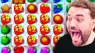 FRUIT PARTY PAYS MY BIGGEST WIN YET! (INSANE CLUSTERS)