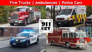 Fire Trucks, Ambulances, and Police Cars Responding Compilation | October 2023