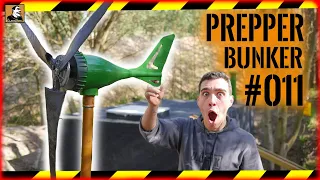 PREPPER BUNKER #011 | STROM & Licht durch WINDRAD | AUTARKE Windkraftanlage | Survival Mattin