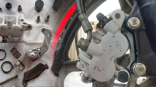How To Repair Jammed Disc Brake Pistons Of Motorcycle