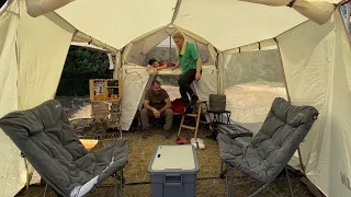 FAMILY CAMP IN A 2 BEDROOM TENT