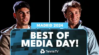 Alcaraz On Bellingham, Rune On His Shorts & More 🎬 | Madrid 2024 Media Day Best Bits