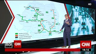 Harta autostrăzilor şi a drumurilor expres din România, la începutul anului 2024