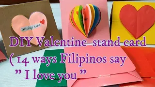 DIY Valentine Card Stand (14 ways Filipinos say I love you)