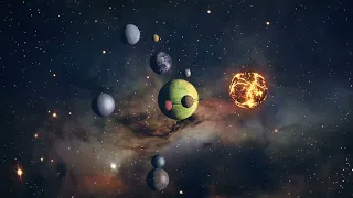 Planets, Galaxy, Solar System, Space Travel   -  Motion Graphics Background Video