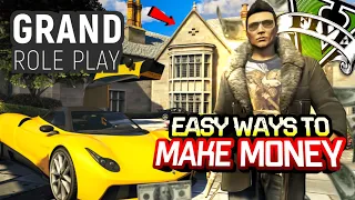 5 Easy Ways To Earn Money In GTA 5 Grand RP For BEGINNERS | Grand RP Money Guide Part 2 [HINDI]