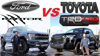 2023 Ford Raptor VS 2023 Toyota Tundra TRD PRO: Is The Raptor Really Worth $16,000 More?