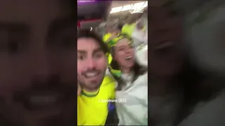 Brazil fans react to qualifying for World Cup Round of 16 🇧🇷📈