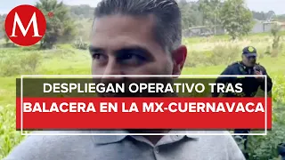García Harfuch llega a zona donde ocurrió balacera en la México-Cuernavaca