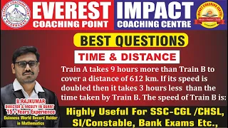 TIME AND DISTANCE | BEST QUESTIONS| RAJ KUMAR SIR | PART-1