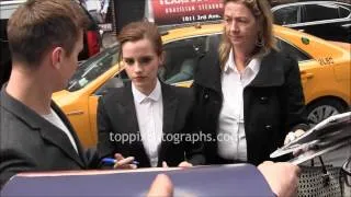 Emma Watson - Signing Autographs at the "Late Show with David Letterman" in NYC