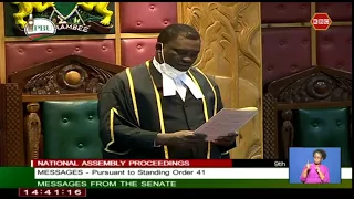 LIVE: National Assembly Proceedings (Afternoon Session) II 9th November 2021 II www.kbc.co.ke