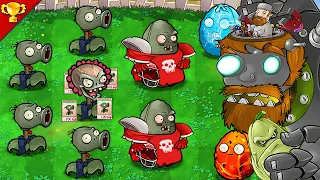 Plants vs Zombies : Crazy Dave Zomboss vs Zombie Plant ( Zompea, Brainflower, Football-nut )