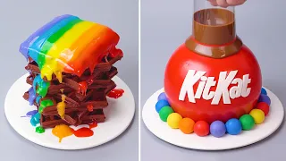 Best Ever Rainbow Cake Decorating Compilation | Oddly Satisfying Colorful Cake Videos