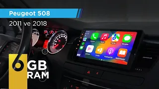 Peugeot 508 2011-2018 6 GB RAM Kablosuz Carplay Android Multimedya Navigasyon Geri Görüş-COMWEGEN