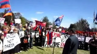 Armenians protest. SHAME Hungary SHAME!!!