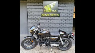 Honda CB350 Hness modified into fully black cafe racer