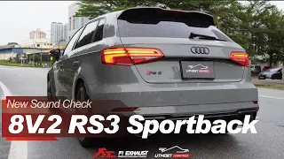 Audi 8V.2 RS3 Sportback Facelift Sound Test w/ Fi EXHAUST Catback X Utmost Downforce Garage