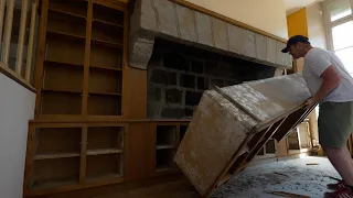 Discovering A 250 Year Old Fireplace Behind A Bookcase