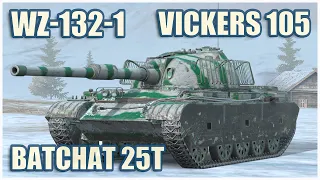 WZ-132-1, Vickers Light & BatChat 25t • WoT Blitz Gameplay