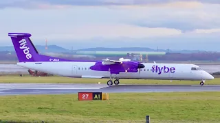 FLYBE IS BACK!! | G-JECX | DHC-8-Q400 at Liverpool Airport | 30/11/2021 | Departure