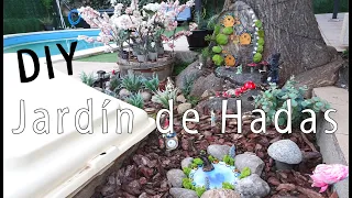 ‼️JARDÍN temático de HADAS‼️ Bosque 🏡🌳 DIY casita árbol y lago artificial 💚 decoración/manualidades