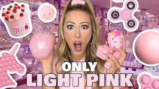 PASTEL PINK ONLY FIDGET SHOPPING CHALLENGE 🌸🐷🎀