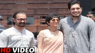 Sonam Kapoor Wedding - Aamir Khan And Kiran Rao With Son Junaid Khan