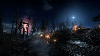 Battlefield War Ambience, distant gunfire battles, artillery bomb explosions, for relaxing, sleeping