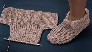 Knitted slippers easily and simply - even a beginner can handle it!