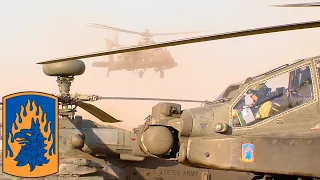 Грифоны в Польше. Взлёт ударных вертолётов AH-64 Apache армии США.