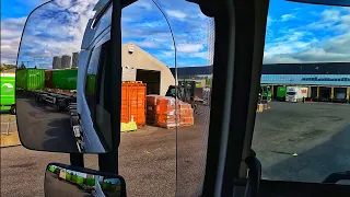 Work with BDF containers and reversing turtorial POV Truck Driving Norway 4K60 Volvo FH540 8x4