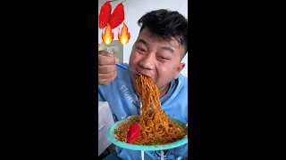 Spicy Challenge 😱🥵 2x Spicy Noodles & Red King Chilli 🌶️🌶️🌶️🔥 Mukbang