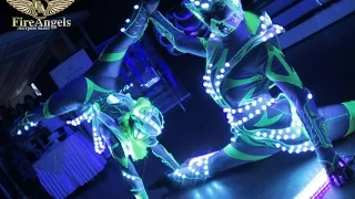 Перфоманс "Космос" - световое неоновое шоу Fireangels в Москве
