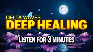 Fall Asleep in 8 Min 🌙 Deep Healing Relaxing Music with DELTA WAVES (BLACK SCREEN)