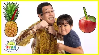 PPAP(Pen Pineapple Apple Pen) Challenge Ryan VS PIKOTARO