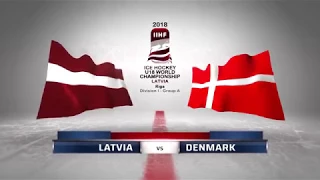LATVIA - DENMARK 4-1 Highlights /2018 IIHF World Ice hockey championship U18 Division I /