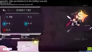 [osu! taiko] goreshit - fake ass bitches (Cut Ver.) [nifty's ura oni] FC