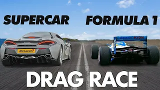 Formula 1 Car vs McLaren 570GT | DRAG RACE