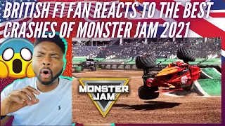 🇬🇧 BRIT F1 Fan Reacts To The Best CRASHES Of MONSTER JAM Orlando 2021!
