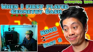My FIRST time playing GEOMETRY DASH pt 2 - Ft AeonAir