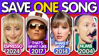 SAVE ONE SONG PER YEAR🎵 Top Billboard Songs 2000-2024 🔈 Music Quiz