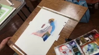 Full Figure Watercolor Painting Tutorial Demo by Steve Carpenter Step By Step Watercolo Instruction