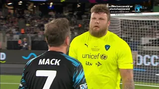 Lee Mack Talking To Tom Stoltman - Soccer Aid 2022