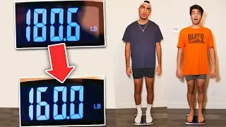 Who Can LOSE The Most Weight in 24 HOURS! OVERNIGHT FOOD CHALLENGE *GONE WRONG*